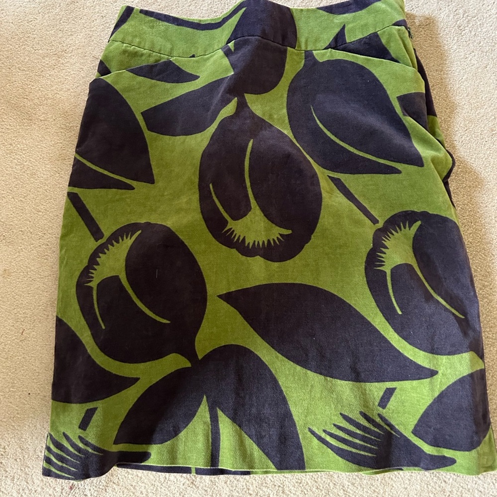 Boden skirt velvety feel cotton blend pockets front & back
